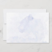 Greenery Dusty Blue Wildflower bewaart de datumkaa Kaart (Achterkant)