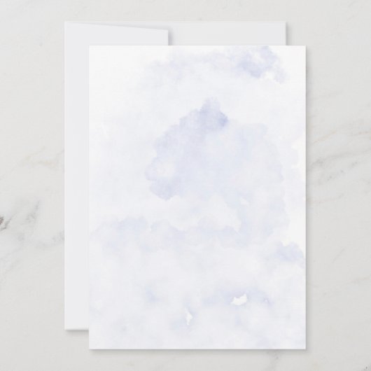 Greenery Dusty Blue Wildflower Bridesmaids Lunch Kaart (Achterkant)