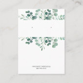 Greenery Earring Display Holder Card Visitekaartje (Voorkant)