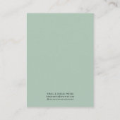 Greenery Earring Display Holder Card Visitekaartje (Achterkant)