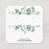 Greenery Earring Display Visitekaartje (Voorkant)