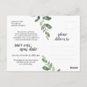 Greenery, een draai in Plannen, bruiloft uitgestel Briefkaart (Achterkant)