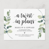 Greenery, een draai in Plannen, bruiloft uitgestel Briefkaart (Voorkant)