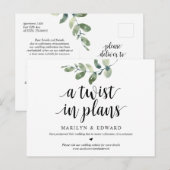 Greenery, een draai in Plannen, bruiloft uitgestel Briefkaart (Voorkant / Achterkant)