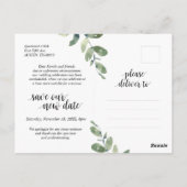 Greenery, een draai in Plannen, bruiloft uitgestel Briefkaart (Achterkant)