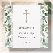 Greenery | Eerste uitnodiging voor de Heilige Comm Bedankjes Labels