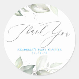 Greenery Elegant Dank je Ronde Sticker