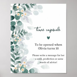 Greenery Elegant Eucalyptus Time Capsule Poster