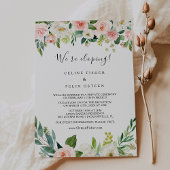 Greenery Elegant Floral Elopement Reception Kaart