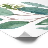 Greenery Elegant Floral Rehearsal diner Welkom Poster (Hoek)