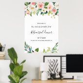 Greenery Elegant Floral Rehearsal diner Welkom Poster (Thuiskantoor)