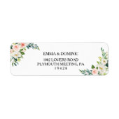 Greenery Elegant Floral Return Address Label (Voorkant)