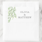 Greenery Elegant Olive Branch. Botanische bruiloft Rechthoekige Sticker (Tas)