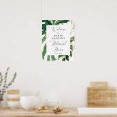 Greenery Elegant Rehearsal Dinner Welcome Poster (Keuken)