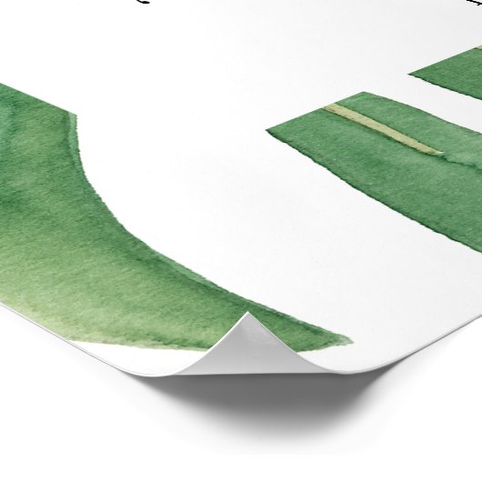 Greenery Elegant Rehearsal Dinner Welcome Poster (Hoek)