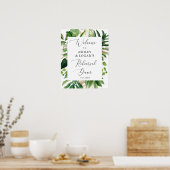 Greenery Elegant Rehearsal Dinner Welcome Poster (Keuken)