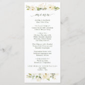 Greenery elegant roos bruiloft menu (Voorkant)