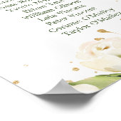 Greenery Elegant Roos floral Wedding Poster (Hoek)