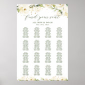 Greenery Elegant Roos floral Wedding Poster (Voorkant)
