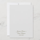 Greenery Elegant Rustic Floral Wedding Invitation Kaart (Achterkant)