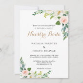 Greenery Elegant Spain Wedding Kaart (Voorkant)