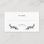  Greenery Elegant Table Wedding Escort Kaart Plaatskaartje (Voorkant)