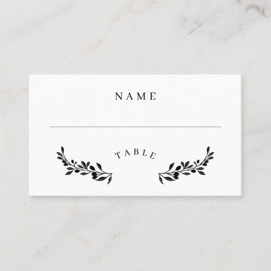  Greenery Elegant Table Wedding Escort Kaart Plaatskaartje (Voorkant)