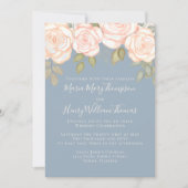 Greenery Elegant Waterverf Floral Dusty Blue Kaart (Voorkant)