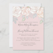 Greenery Elegant Waterverf Rustic Floral Blush Kaart (Voorkant)