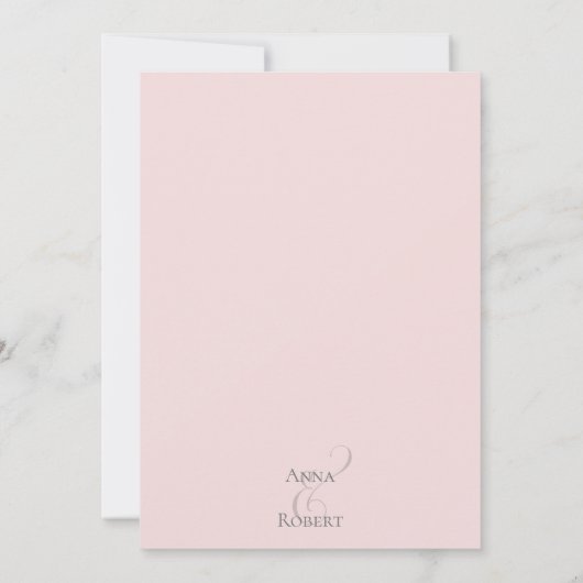 Greenery Elegant Waterverf Rustic Floral Blush Kaart (Achterkant)