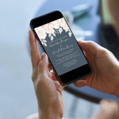 Greenery Elegant Waterverf Rustic Floral Grey Kaart