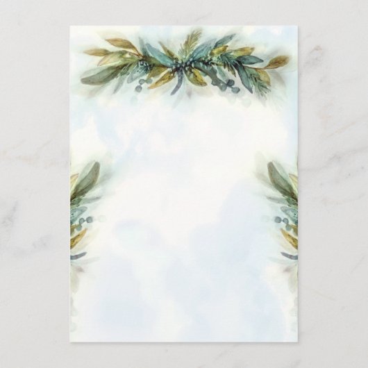 Greenery Elegant Wedding Menu (Achterkant)