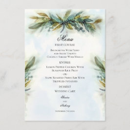Greenery Elegant Wedding Menu
