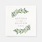 Greenery Elegant Wedding Napkins Servet (Voorkant)