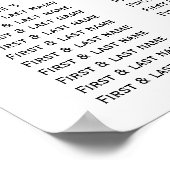 Greenery Elegant Wedding Seating Chart Poster (Hoek)