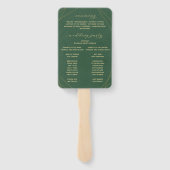 Greenery Elegant White Waterverf Floral Handwaaier (Achterkant)