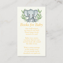 Greenery Elephant Baby shower Books for Baby