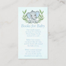 Greenery Elephant Boy Baby shower Books for Baby