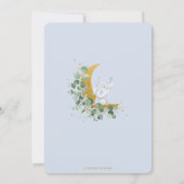 Greenery Elephant Moon Sweet Baby Boy Shower Kaart (Achterkant)