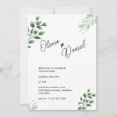 Greenery Elopement Huwelijksuitnodiging Kaart (Voorkant)