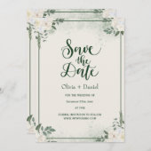 Greenery Elopement Save The Date Invitation Kaart (Voorkant / Achterkant)