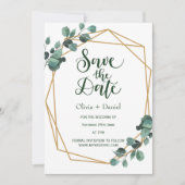 Greenery Elopement Save The Date Invitation Kaart (Voorkant)