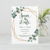 Greenery Elopement Save The Date Invitation Kaart (Staand voorkant)