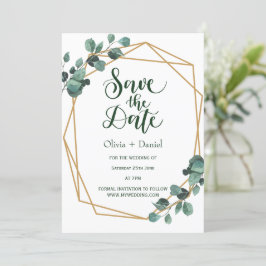 Greenery Elopement Save The Date Invitation Kaart