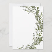 Greenery Elopement Save The Date Invitation Kaart (Achterkant)