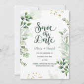 Greenery Elopement Save the Date Uitnodiging (Voorkant)