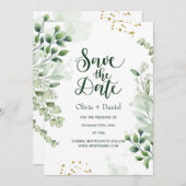Greenery Elopement Save the Date Uitnodiging (Voorkant / Achterkant)
