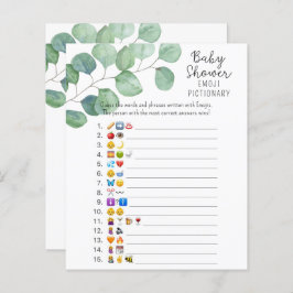 Greenery - Emoji afbeelding game baby shower