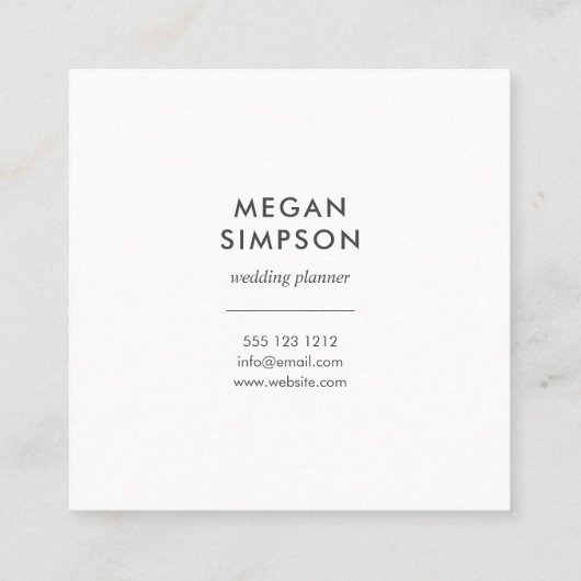 Greenery en Blue Waterverf Floral Wreath Vierkante Visitekaartje (Achterkant)