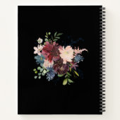 Greenery en Burgundy Floral Geometric Notitieboek (Achterkant)